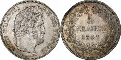 World Coins - France, Louis-Philippe, 5 Francs, 1837, Rouen, Silver, , Gadoury:678