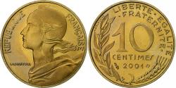 World Coins - France, 10 Centimes, Marianne, 2001, Paris, BE, Aluminum-Bronze,