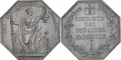 World Coins - France, Token, Compagnie des Notaires de Marseille, 1890, Silver, Michaut