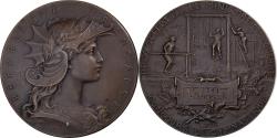 World Coins - France, Medal, Concours de Gymnastique, Ministre de la Guerre, 1908, Bronze