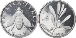World Coins - Coin, Italy, 2 Lire, 1994, Rome, Proof, , Aluminum, KM:94