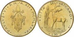 World Coins - Vatican, Paul VI, 20 Lire, 1974 / Anno XII, Rome, Aluminum-Bronze,