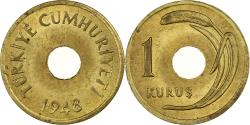 World Coins - Turkey, Kurus, 1948, Istanbul, Brass, , KM:881