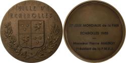 World Coins - France, Medal, IIème Jeux Mondiaux de la Paix, Echirolles, Pierre Mauroy, 1985