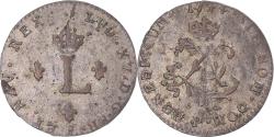 World Coins - Coin, France, Louis XV, 2 Sols, 1744, Dijon, , Billon, KM:500.16