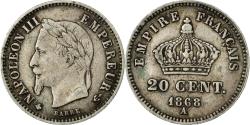 World Coins - Coin, France, Napoleon III, Napoléon III, 20 Centimes, 1868, Paris,