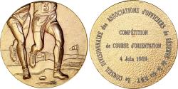 World Coins - France, Medal, Officiers de Réserve, Course d'Orientation, 41ème D.M.T, 1989