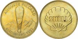 World Coins - France, Token, Collection Shell, Auguste Piccard, Bronze-Aluminium,