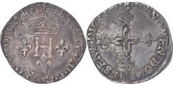 World Coins - Coin, France, Henri III, Double Sol Parisis, 1580, Villeneuve-lès-Avignon