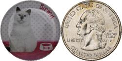 Us Coins - United States, Token, Cats, Birma, Copper-nickel,