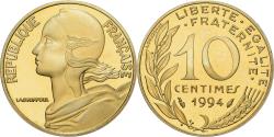 World Coins - France, 10 Centimes, Marianne, 1994, Paris, Série BE / Proof, Aluminum-Bronze