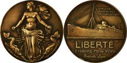 World Coins - France, Medal, Compagnie Générale Transatlantique, Liberté, Vernon