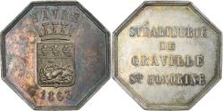 World Coins - France, Token, Stéarinerie de Graville-Ste-Honorine, Le Havre, 1863, Silver