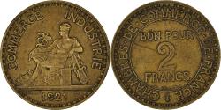 World Coins - Coin, France, Chambre de commerce, 2 Francs, 1921, Paris,