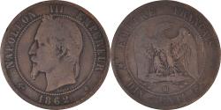 World Coins - Coin, France, Napoleon III, Napoléon III, 10 Centimes, 1862, Strasbourg