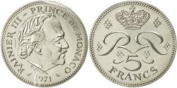 World Coins - Coin, Monaco, 5 Francs, 1971, , Copper-nickel, KM:E58, Gadoury:MC 153
