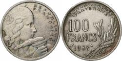 World Coins - France, 100 Francs, Cochet, 1958, Paris, Chouette, Copper-nickel,
