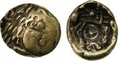 Ancient Coins - Sequani, Helvetii, 1/4 Stater, 1st century BC, Electrum,
