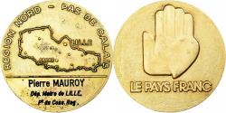 World Coins - France, Medal, La Région Nord-Pas-de-Calais à Pierre Mauroy, Gilt Bronze