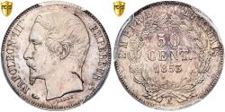 World Coins - Coin, France, Napoleon III, 50 Centimes, 1853, Paris, Epreuve Grosse tête