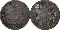 World Coins - France, Louis XIV, XXX Deniers aux 2 L couronnés, 1710, Metz, Billon