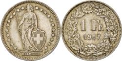 World Coins - Coin, Switzerland, Franc, 1957, Bern, , Silver, KM:24