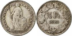 World Coins - Switzerland, 1/2 Franc, 1928, Bern, Silver,