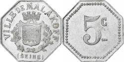 World Coins - France, Ville de Malakoff, 5 Centimes, 1870-1940, , Aluminium