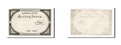 World Coins - Banknote, France, 5 Livres, 1793, Mégnié, 1793-10-31, EF(40-45), KM:A76