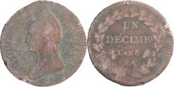 World Coins - Coin, France, Dupré, Decime, AN 8/5, Metz, , Copper, Gadoury:187a