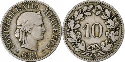 World Coins - Switzerland, 10 Rappen, 1881, Bern, Copper-nickel, , KM:27