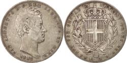 World Coins - Coin, ITALIAN STATES, SARDINIA, Carlo Alberto, 5 Lire, 1837, Genoa,