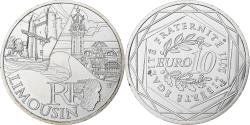 World Coins - France, 10 Euro, Euros des régions, Limousin, 2011, Paris, Silver,