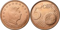 World Coins - Luxembourg, 5 Euro Cent, 2006, Vantaa, Copper Plated Steel,