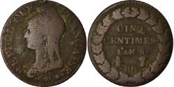 World Coins - Coin, France, Dupré, 5 Centimes, AN 8, Strasbourg, , Bronze, KM:640.4