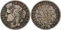 World Coins - France, 50 Centimes, 1851, Paris, Silver, , Gadoury:411, KM:769.1