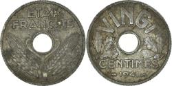World Coins - Coin, France, État français, 20 Centimes, 1941, Cannelures Larges,