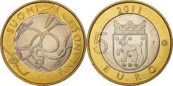 World Coins - Finland, 5 Euro, Häme, 2011, Vantaa, Bi-Metallic, , KM:161