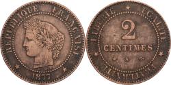World Coins - France, 2 Centimes, Cérès, 1877, Paris, Bronze, , Gadoury:105