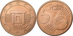 World Coins - Malta, 5 Euro Cent, 2008, Paris, Copper Plated Steel,