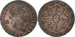 World Coins - Spain, Ferdinand VII, 2 Maravedis, 1832, Segovia, Copper,