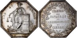 World Coins - France, Token, Chambre des Notaires de l'Arrondissement de Cambrai, Silver, Le
