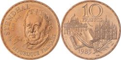 World Coins - Coin, France, Stendhal, 10 Francs, 1983, Paris, Tranche B,