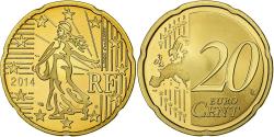 World Coins - France, 20 Euro Cent, 2014, Brass,