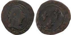 World Coins - France, Henri III, Double Tournois, Rennes, Copper, , Gadoury:455