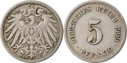 World Coins - Coin, GERMANY - EMPIRE, Wilhelm II, 5 Pfennig, 1900, Karlsruhe,