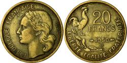 World Coins - Coin, France, Guiraud, 20 Francs, 1950, Beaumont - Le Roger,