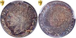 World Coins - France, 50 Centimes, Cérès, 18-- (1896), Paris, Specimen, Silver, MS(60-62)