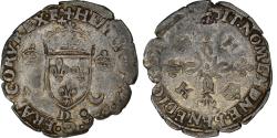 World Coins - Coin, France, Henri II, Douzain aux croissants, 1554, Lyon, , Billon