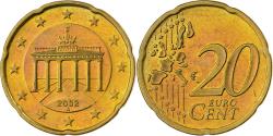 World Coins - Germany, 20 Euro Cent, 2002, Berlin, Nordic gold,